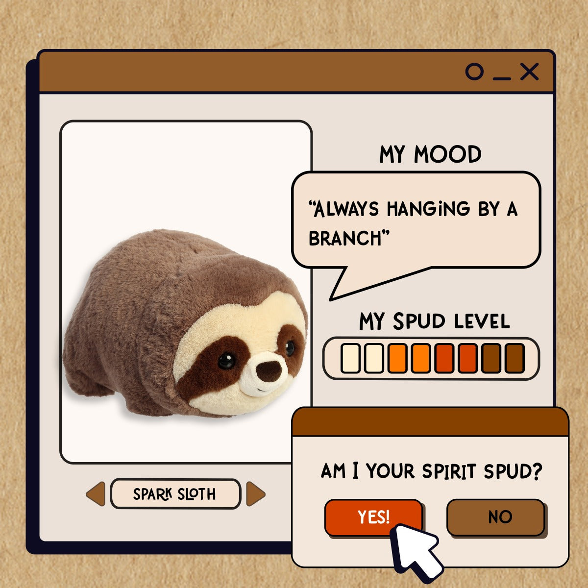 Spudsters™ - 10" Spark Sloth