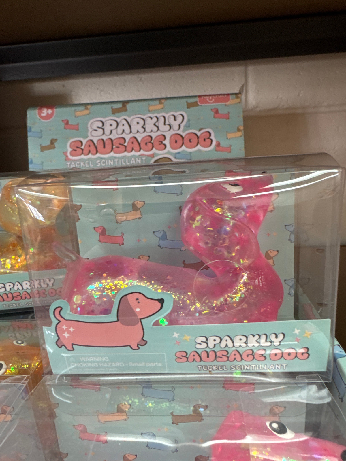 Squishy sparkly sausage dog assorted