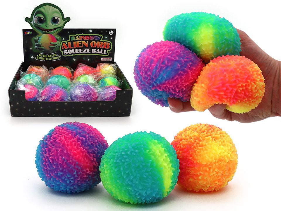 Rainbow Alien Squeezy Ball