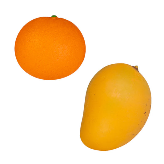 Smoosho's Orange & Mango Fruit – Realistic Squishy Sensory Fidget Toy