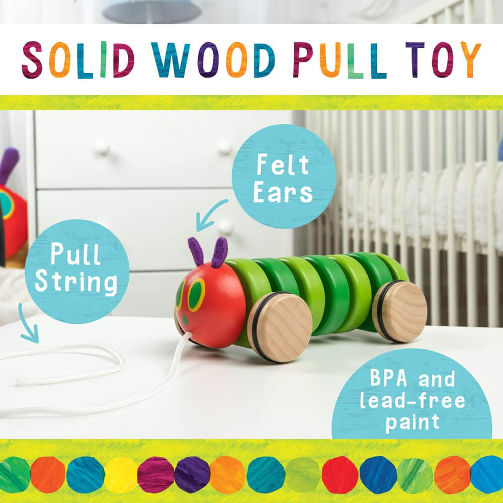 The Very Hungry Caterpillar Wooden Pull Along Toy