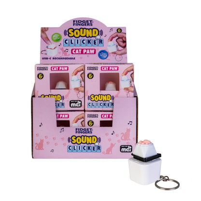 Fidget Sound Clicker Keychain Cat Paw